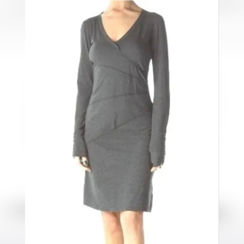Athleta Midi Long Sleeve Gray Dress